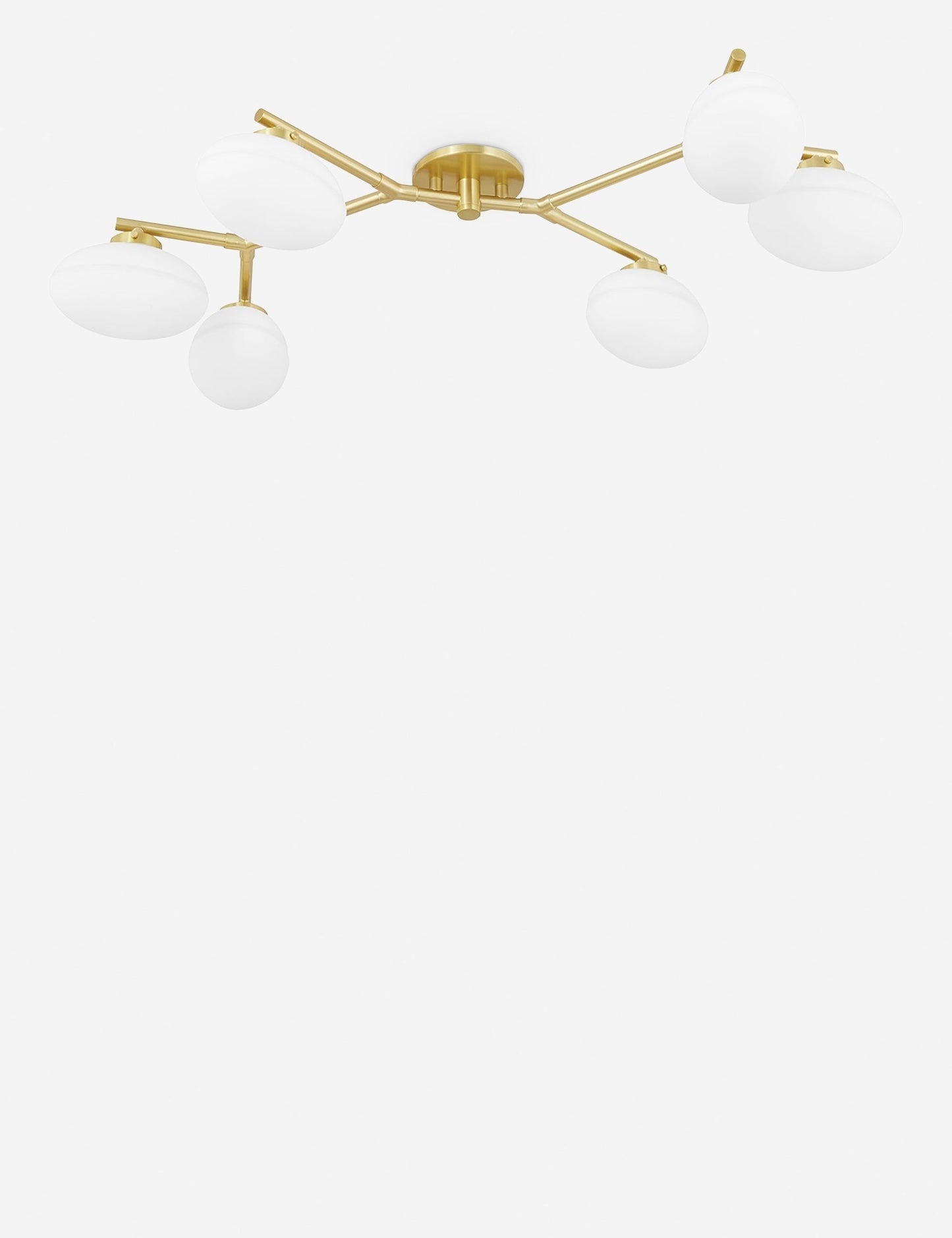 #color::antique-brass #size::6-light | Solange antique brass branching 6-light semi flush mount light