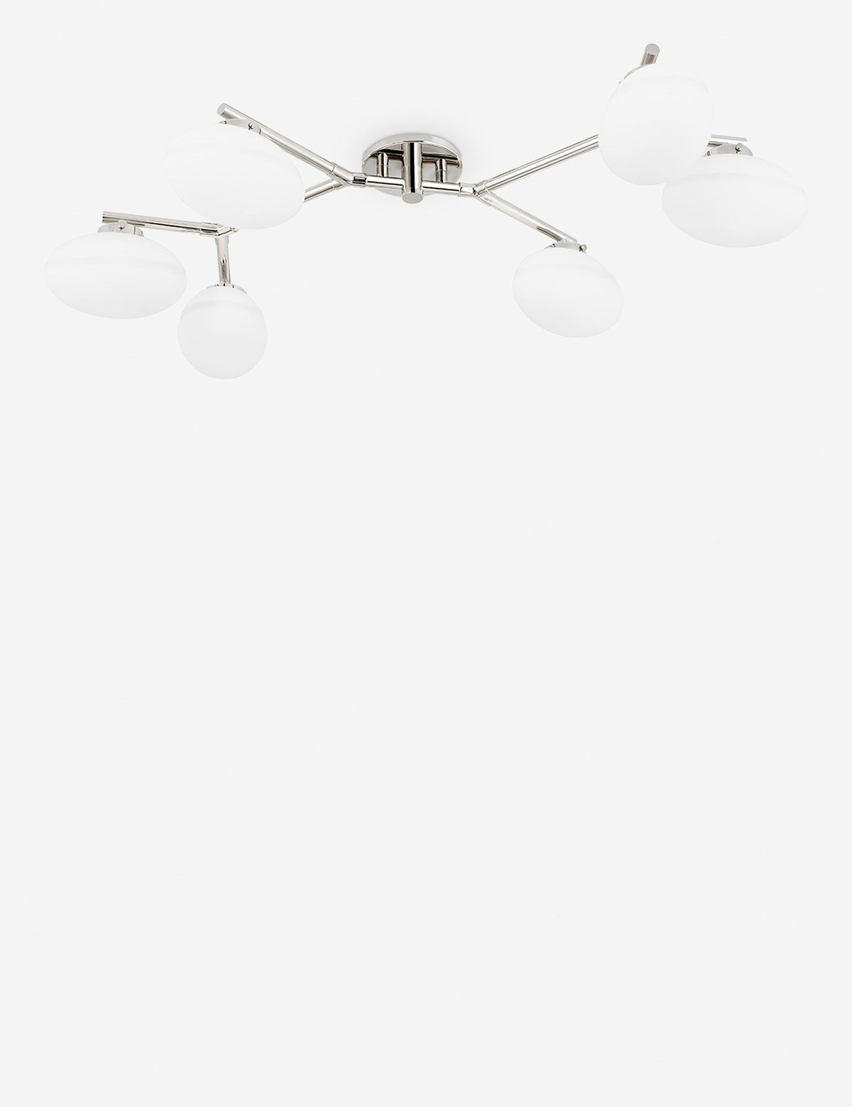#color::polished-nickel #size::6-light | Solange polished nickel branching 6-light semi flush mount light