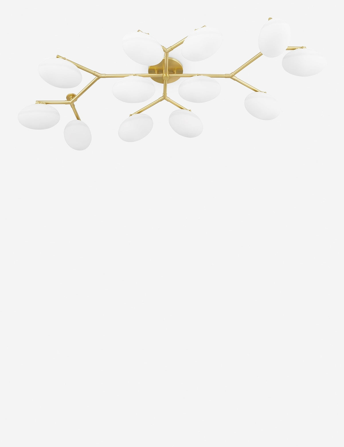 #color::antique-brass #size::12-light | Solange antique brass branching 12-light semi flush mount light