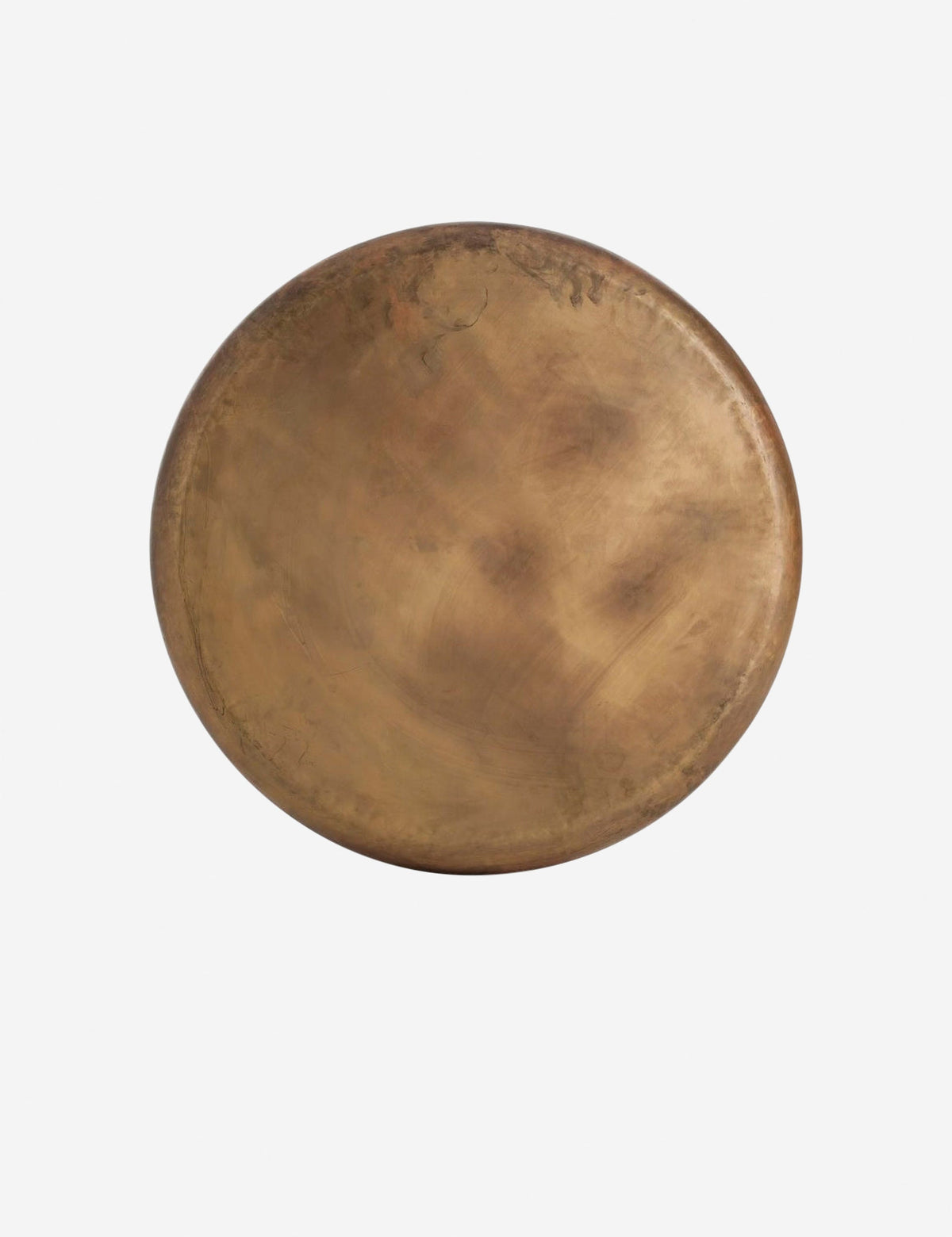 | Bird’s-eye view of the Arteriors bates round metallic coffee table