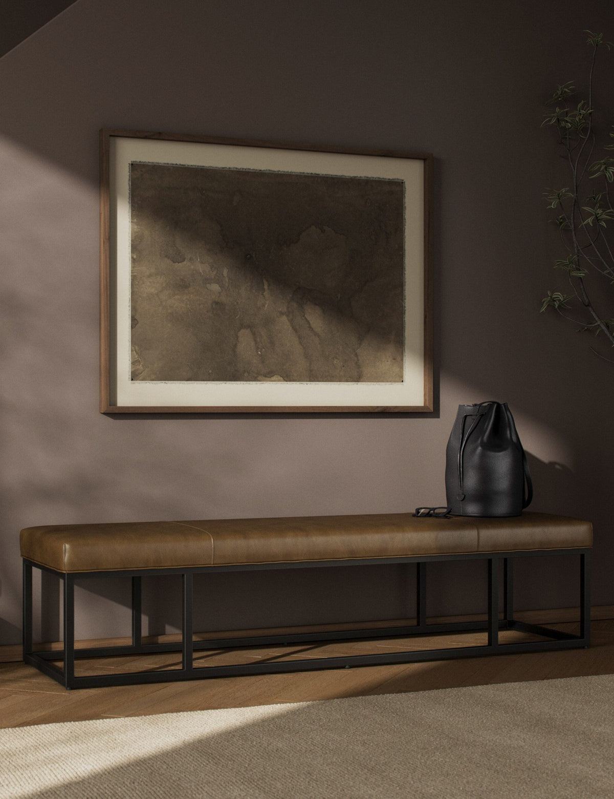Kabina Leather Bench