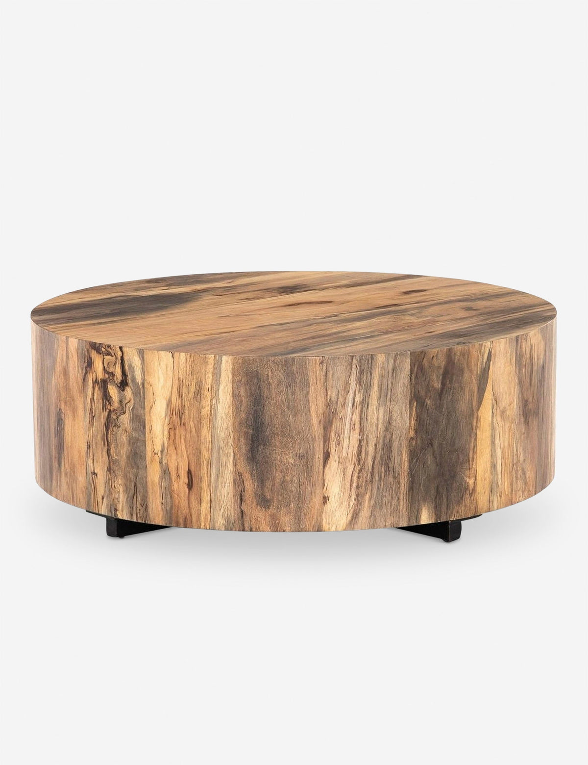 | Boni round coffee table constructed with natural primavera wood
