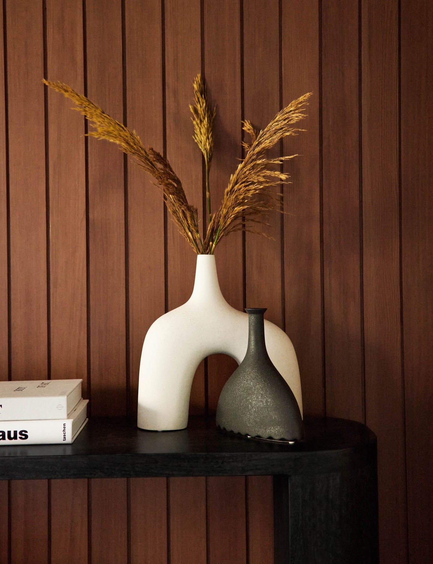 Noelle Geometric Decorative Vase, Black by Lemieux et Cie