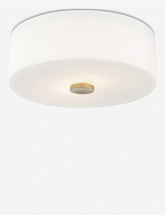 | Cher frosted glass mount light with golden accents