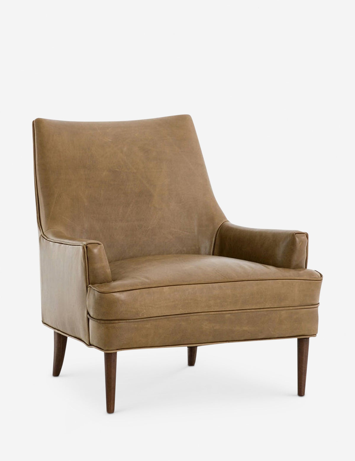 | Angled view of the Ilona Leather Accent Chair