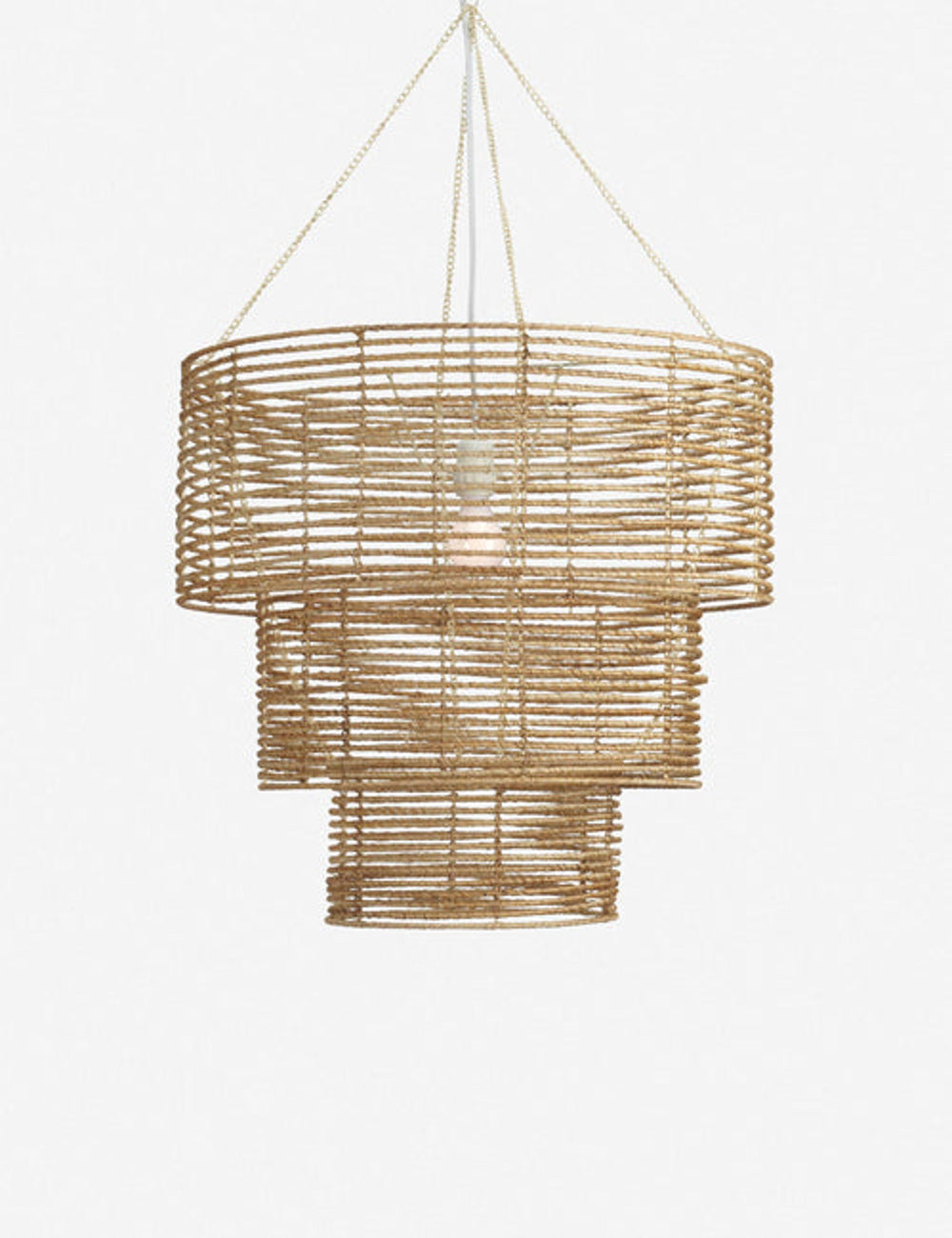 | Minna three-tiered jute chandelier 