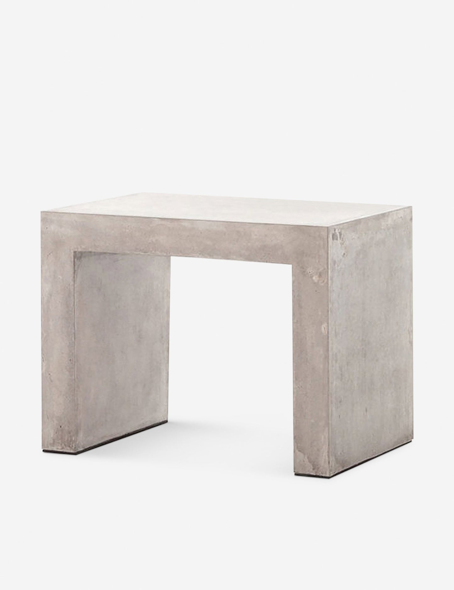 | Angled view of the Gin indoor and outdoor concrete side table 