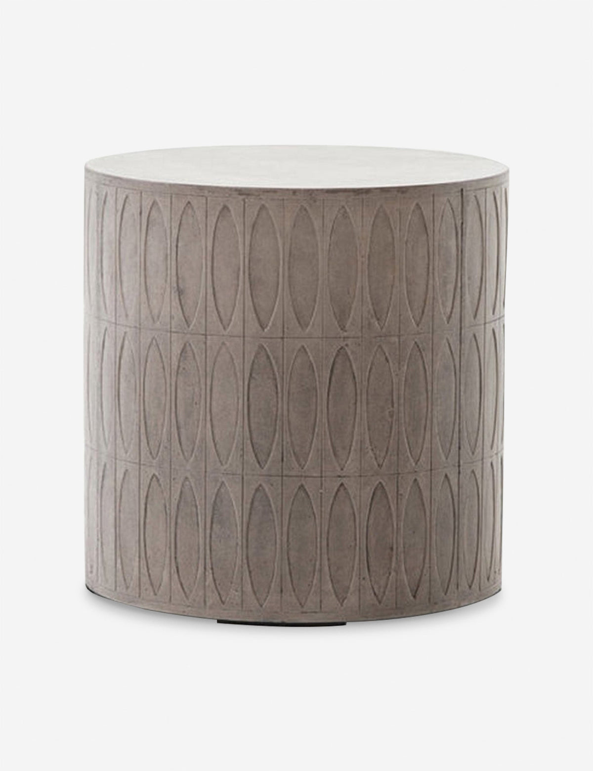 | Glyn concrete indoor and outdoor side table with carved finish