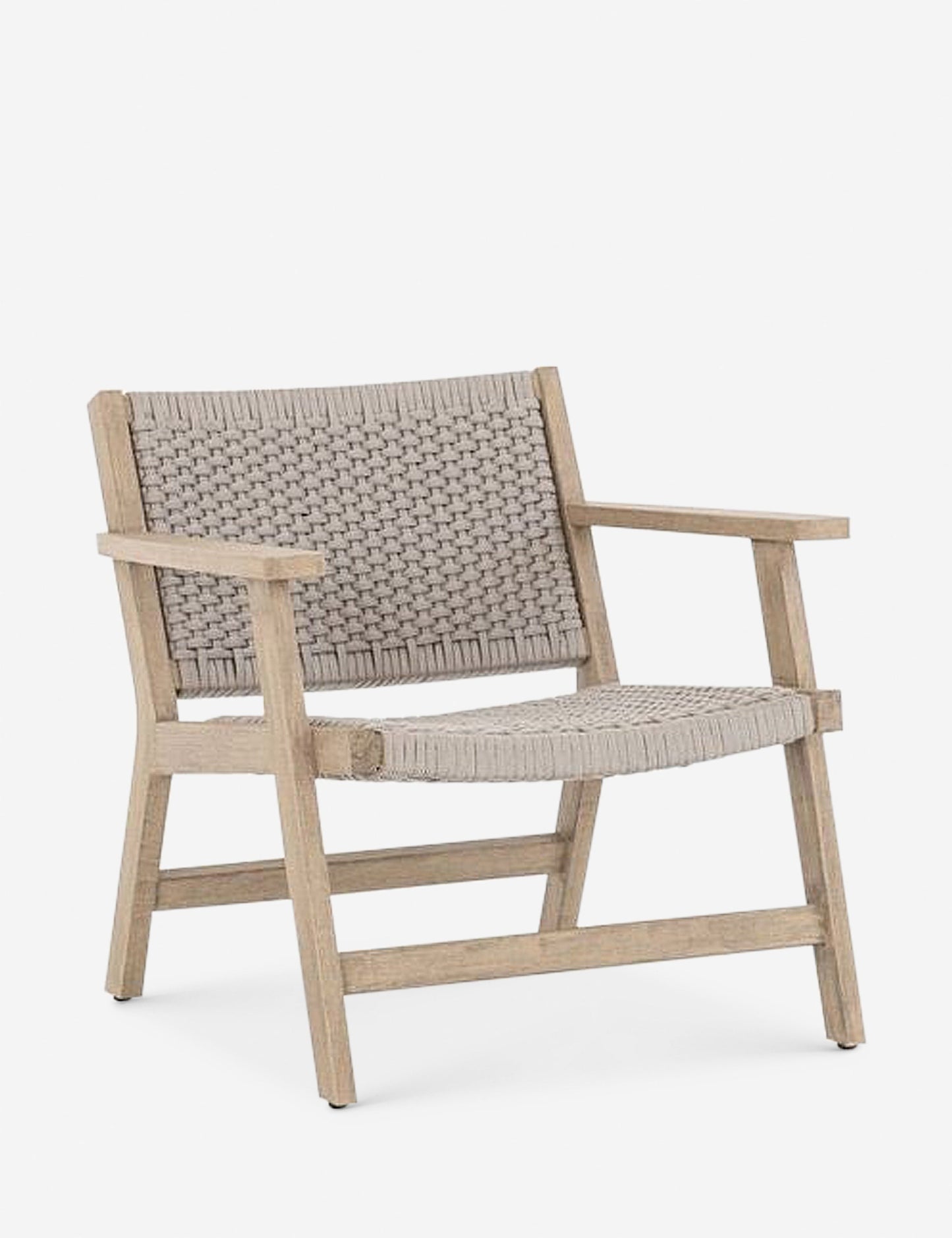 | Angled view of the Ylva Natural Indoor / Outdoor Accent Chair