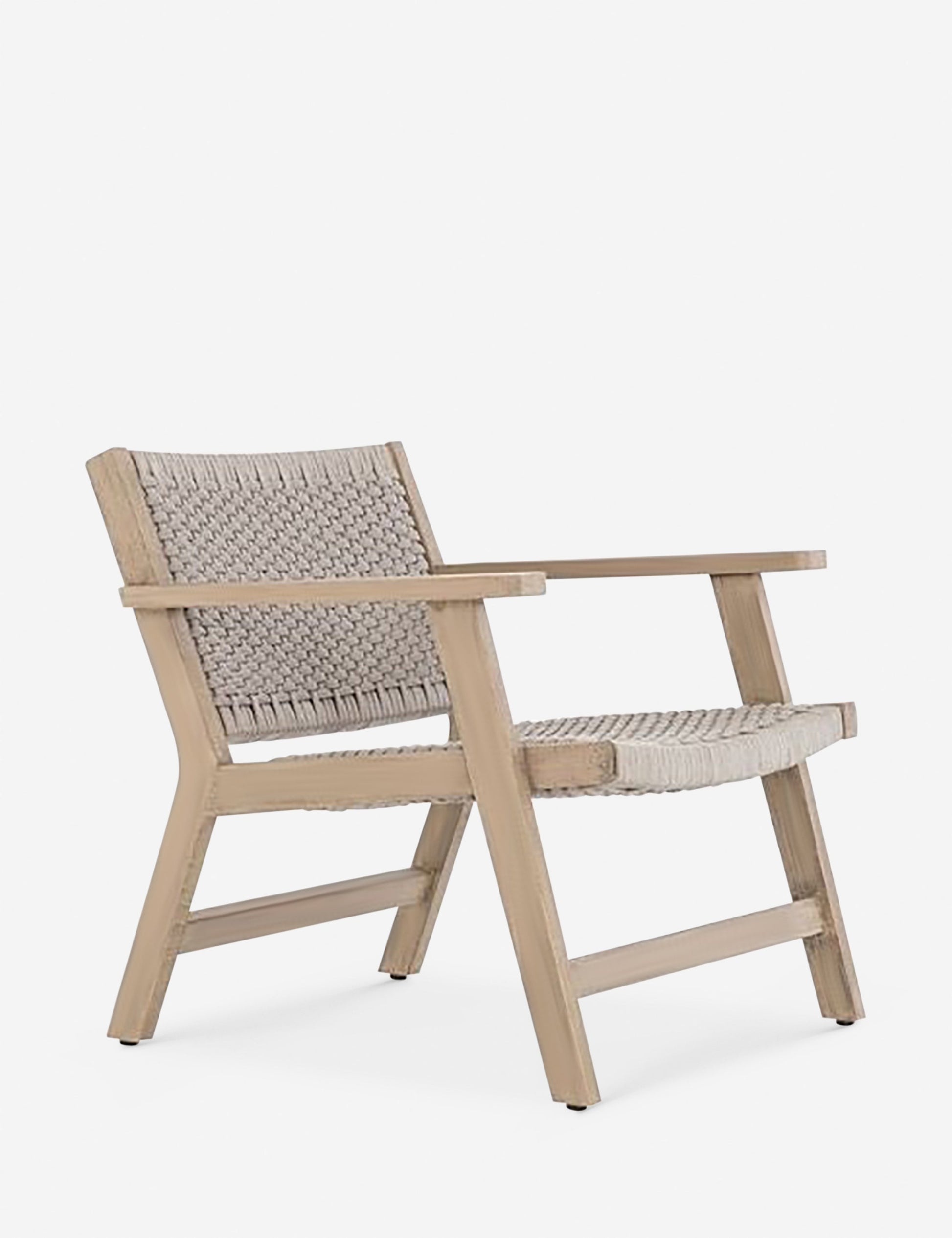 | Angled view of the Ylva Natural Indoor / Outdoor Accent Chair