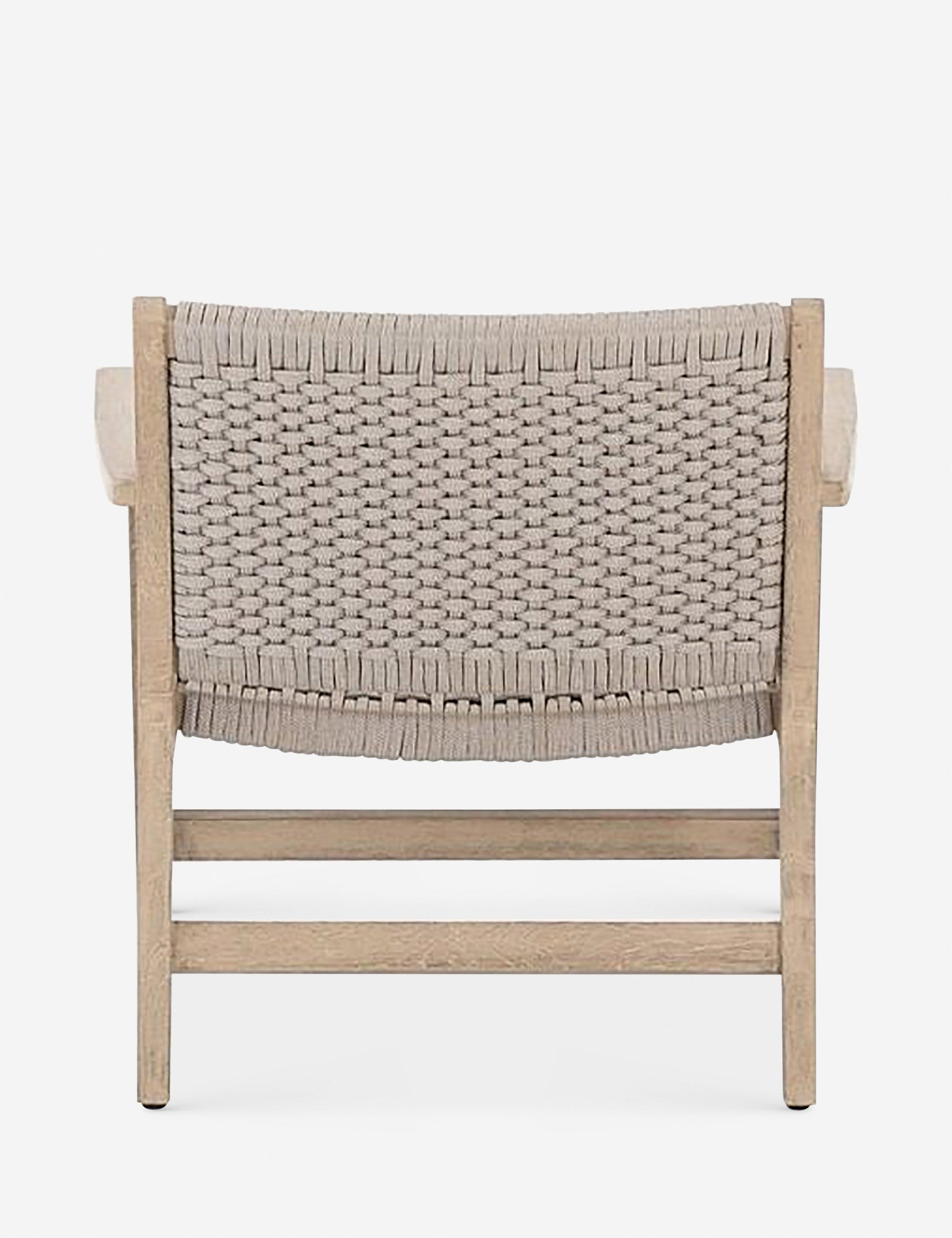 | Back of the Ylva Natural Indoor / Outdoor Accent Chair