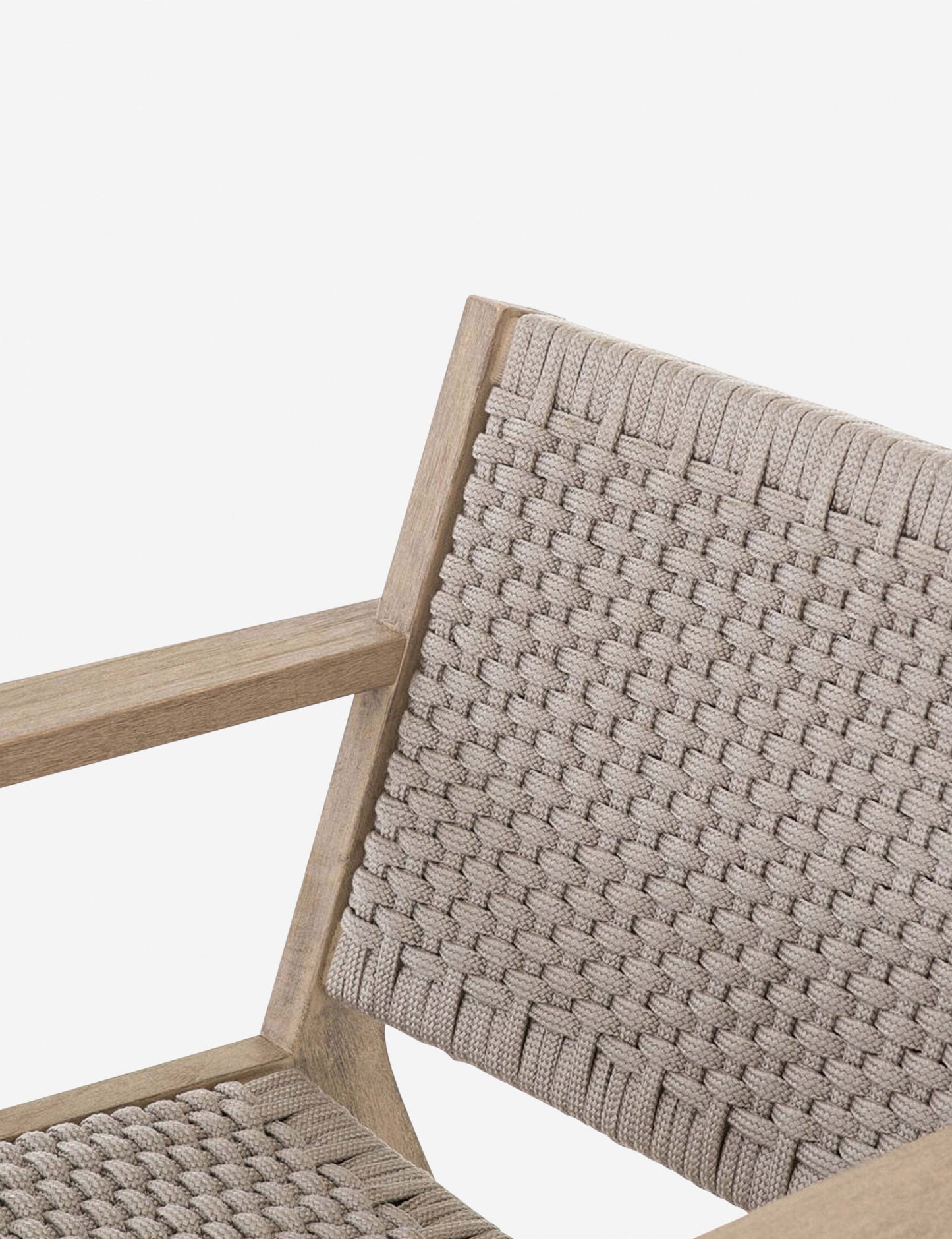 | Close up of the Ylva Natural Indoor / Outdoor Accent Chair